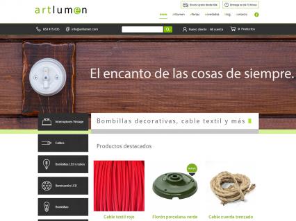 Nueva tienda online de iluminación: Artlumen