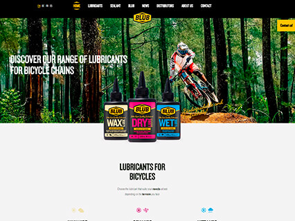 Diseño web para lubricantes de bicicletas