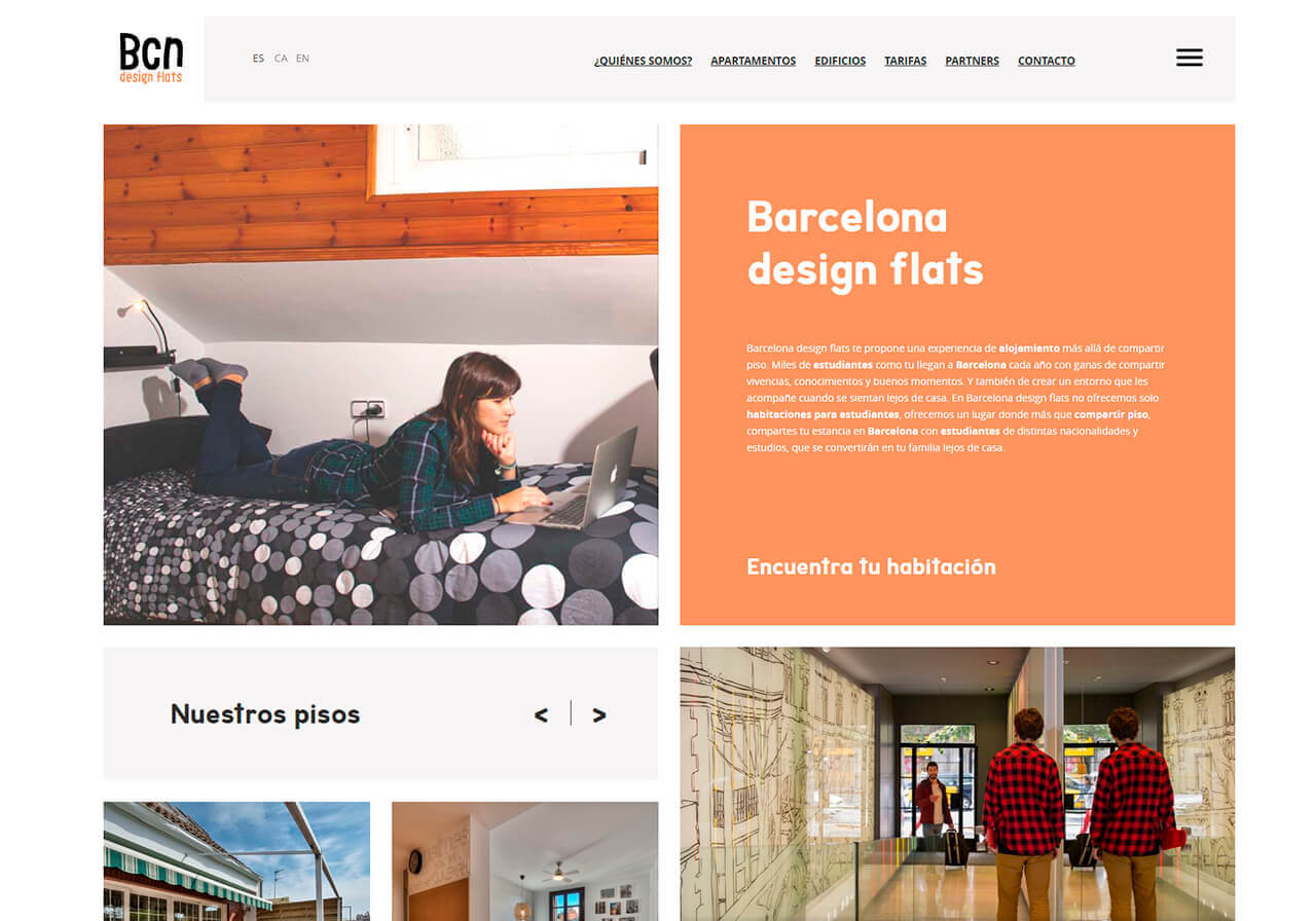 Diseño web para  Barcelona Design Flats