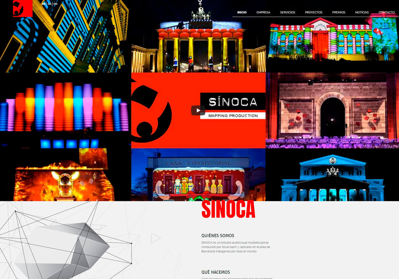 Sinoca Studio: Mapping video en Barcelona