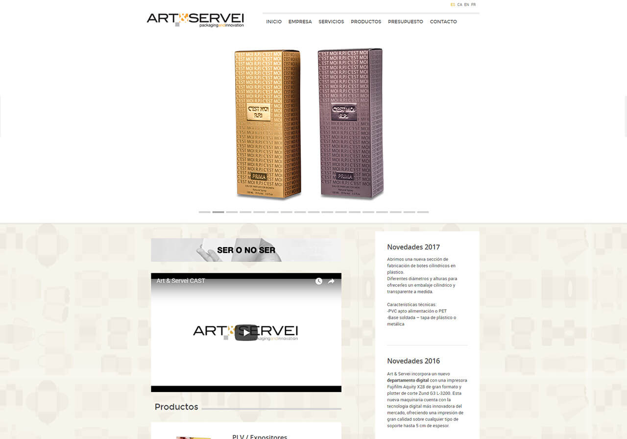 Programació web, disseny web i marketing online per a Art&Servei