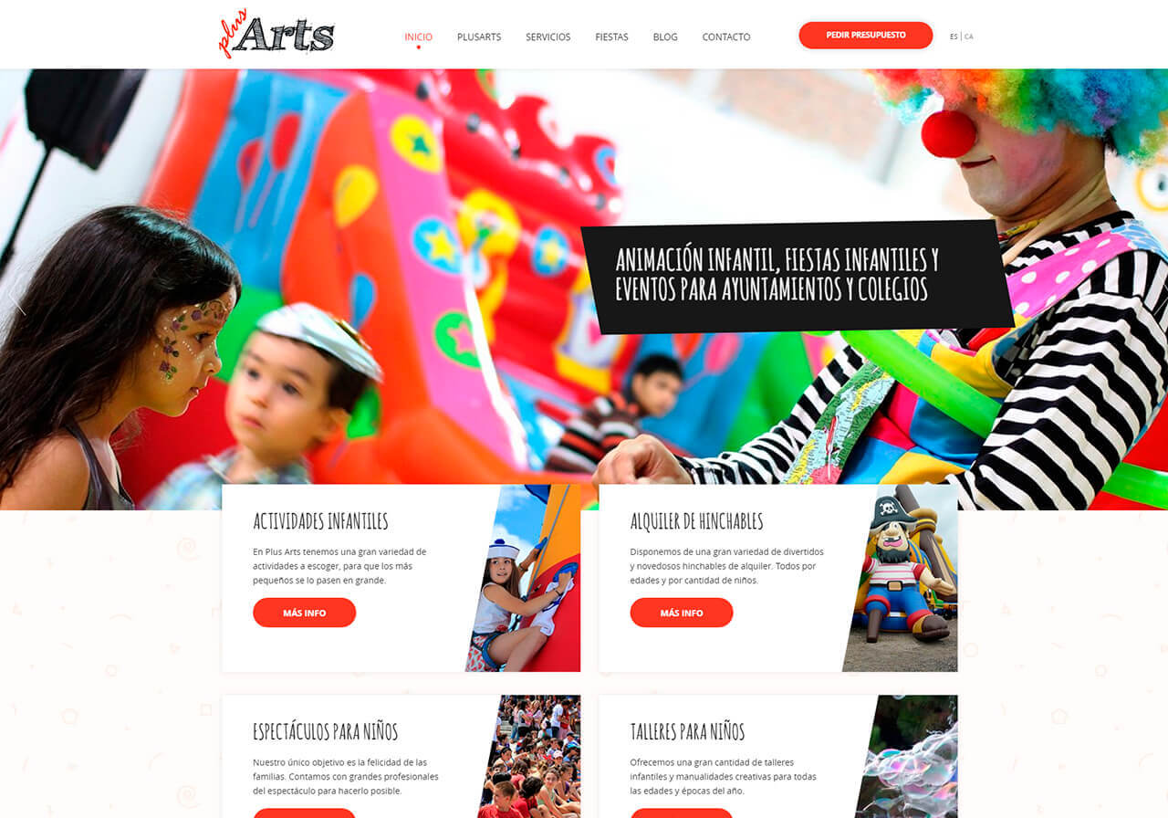 Diseño web y SEO para Plus Arts