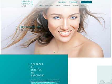 Diseño web y seo para una clínica de estética en Barcelona