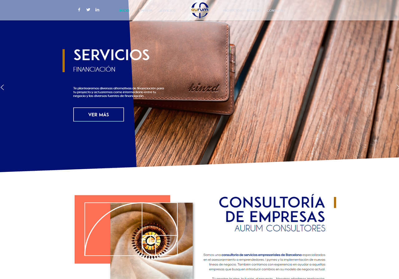 Diseño web y SEO para  una consultora de Barcelona