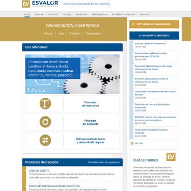ESVALOR: nuevo diseño web