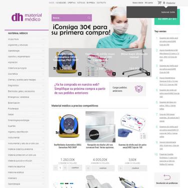Diseño tienda online DH Material Médico
