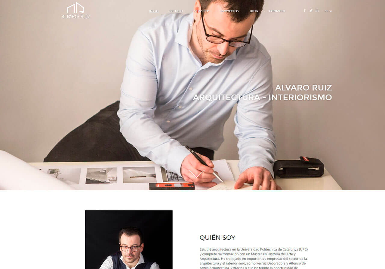 Diseño web para Álvaro Ruiz Arquitectura
