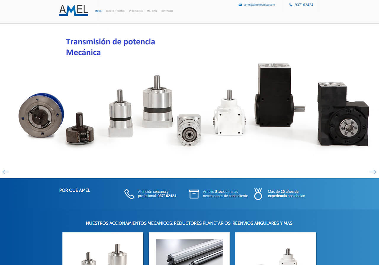 Diseño web para Amel técnica