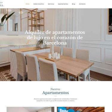Diseño web para alquilar apartamentos de lujo en Barcelona