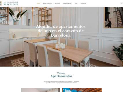 Diseño web para alquilar apartamentos de lujo en Barcelona