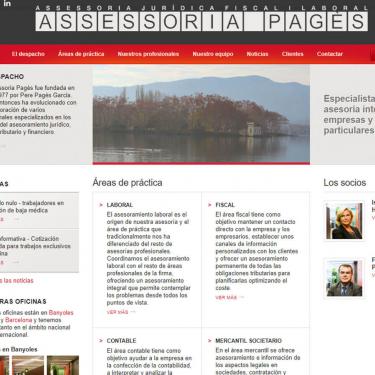 Diseño web Assessoria Pagès