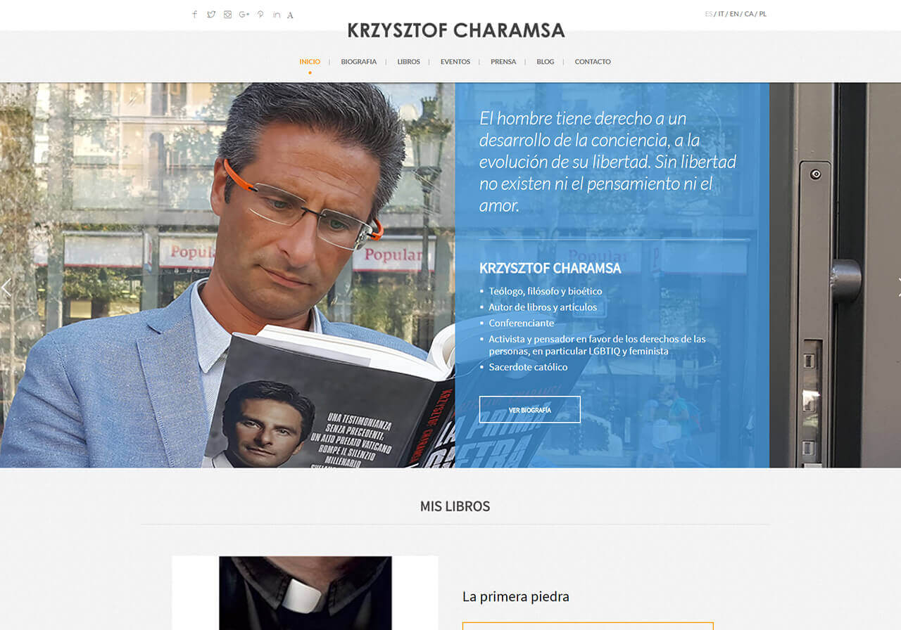 diseño web Charamsa