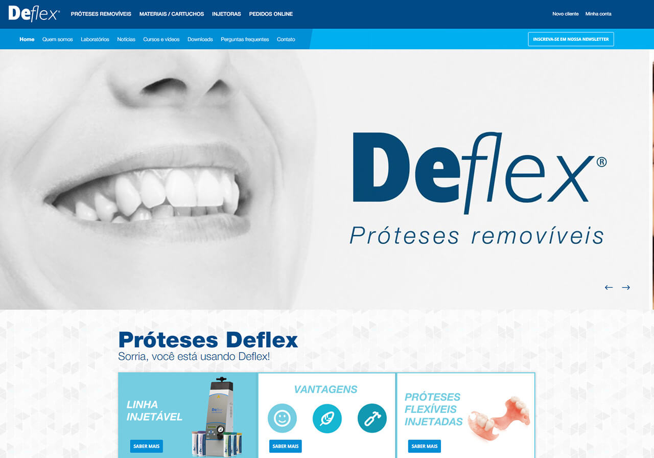 Diseño página web Deflex Brasil