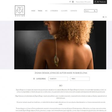 Diseño web para tienda de joyas originales de Barcelona