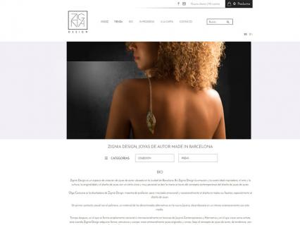 Diseño web para tienda de joyas originales de Barcelona