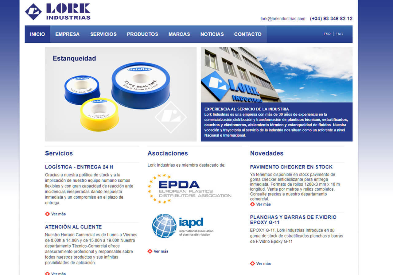 Lork Industrias web