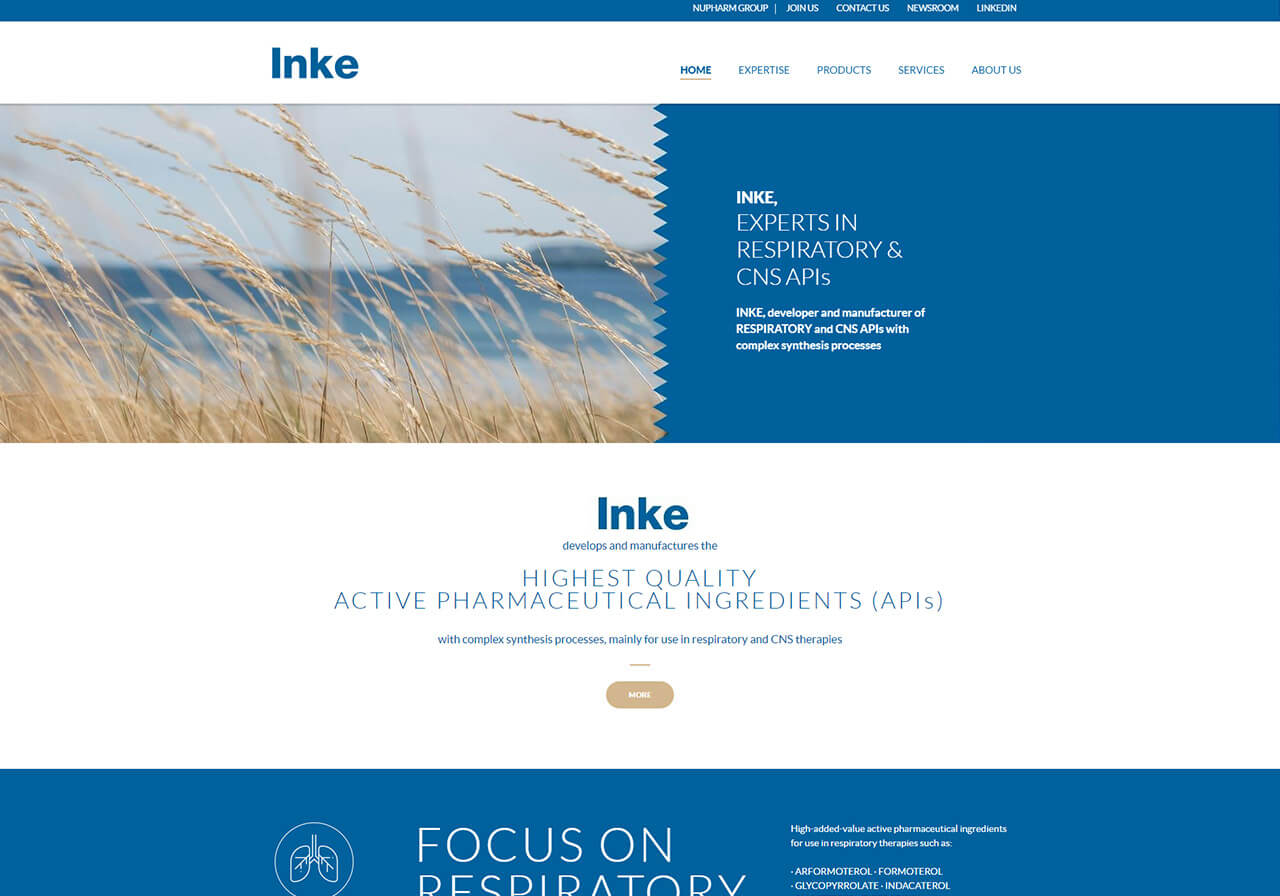 Diseño web para la farmacéutica INKE