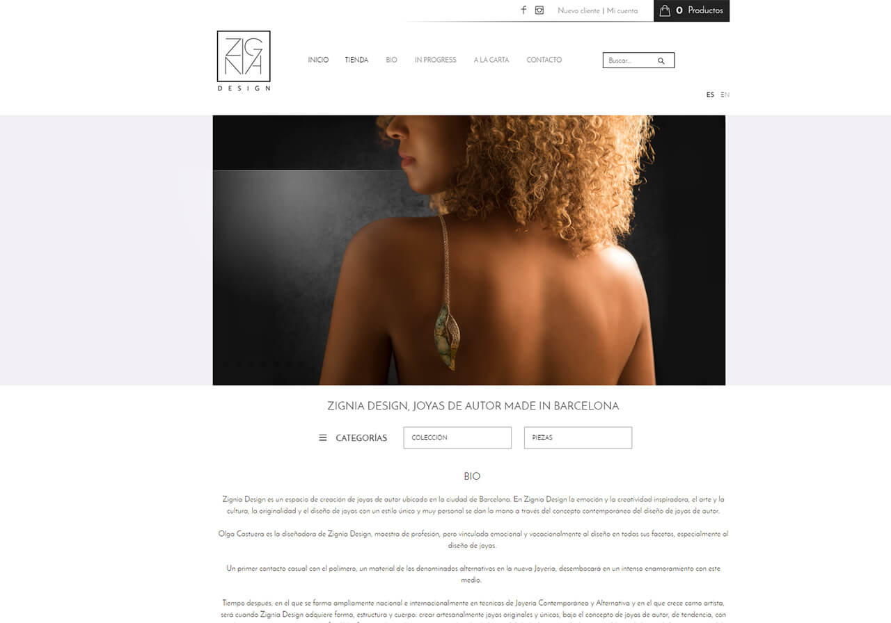 Campaña SEO para joyas de diseño Zignia Design