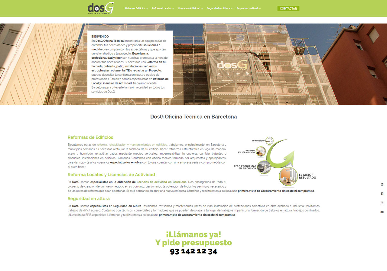 DosG, rehabilitación de edificios en Barcelona