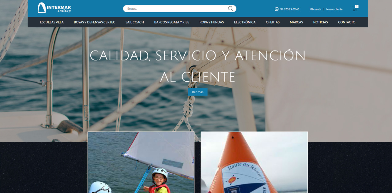 partícipe Estados Unidos También Diseño web para tienda náutica online | Intermar Sailing