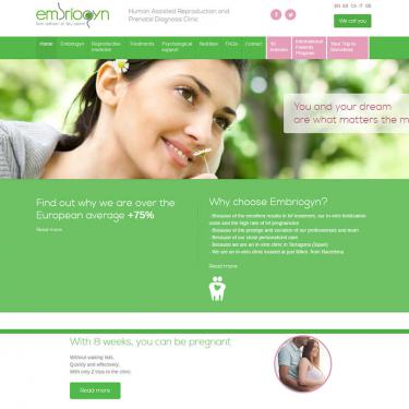 Diseño web y marketing online para Embriogyn
