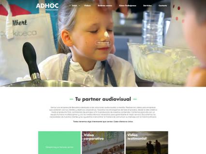 Portal corporativo de ADHOC Producciones