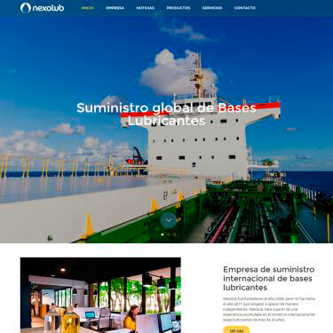Nexolub, diseño para página web industrial