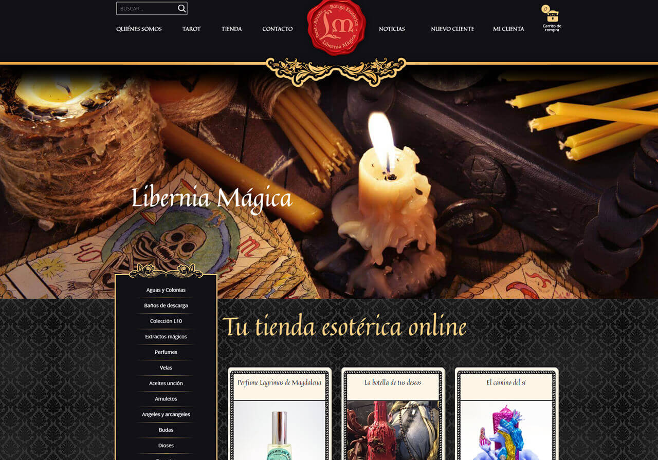 Nueva tienda esotérica online para Libèrnia Mágica