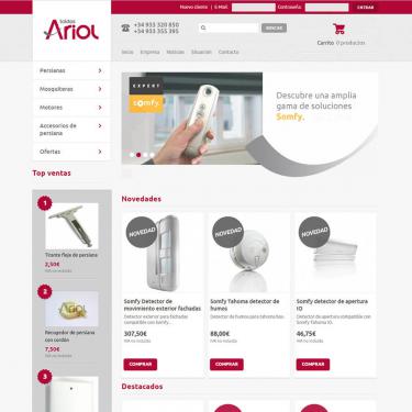 Diseño tienda online Persianas Ariol