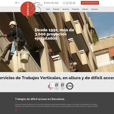 Diseño web para Servialt, empresa de trabajos verticales en Barcelona