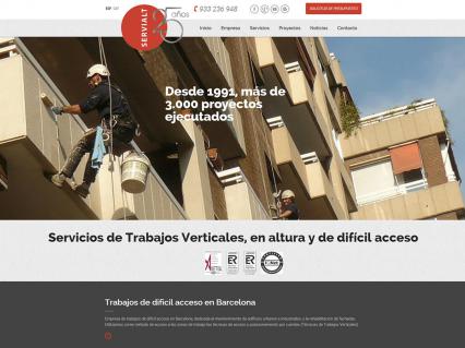 Diseño web para Servialt, empresa de trabajos verticales en Barcelona