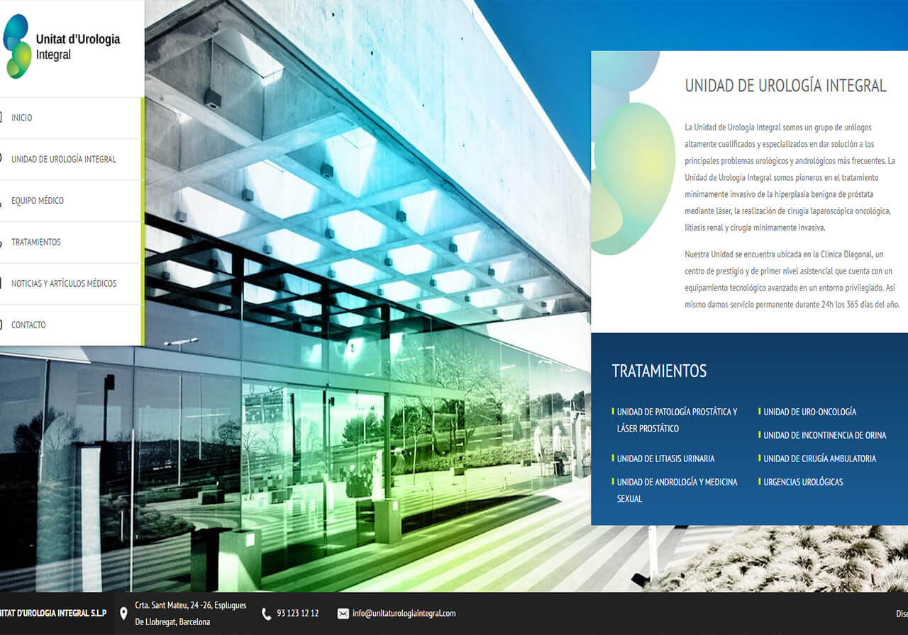 Diseño web para la Unidad de Urología Integral de Barcelona