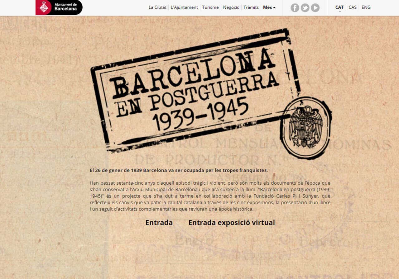 web per l'ajuntament de Barcelona