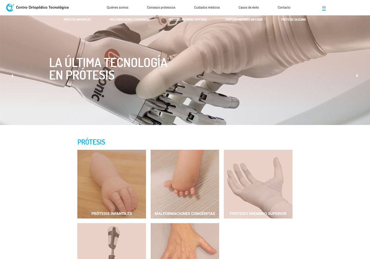 Disseny Web Centro Ortopédico Tecnológico