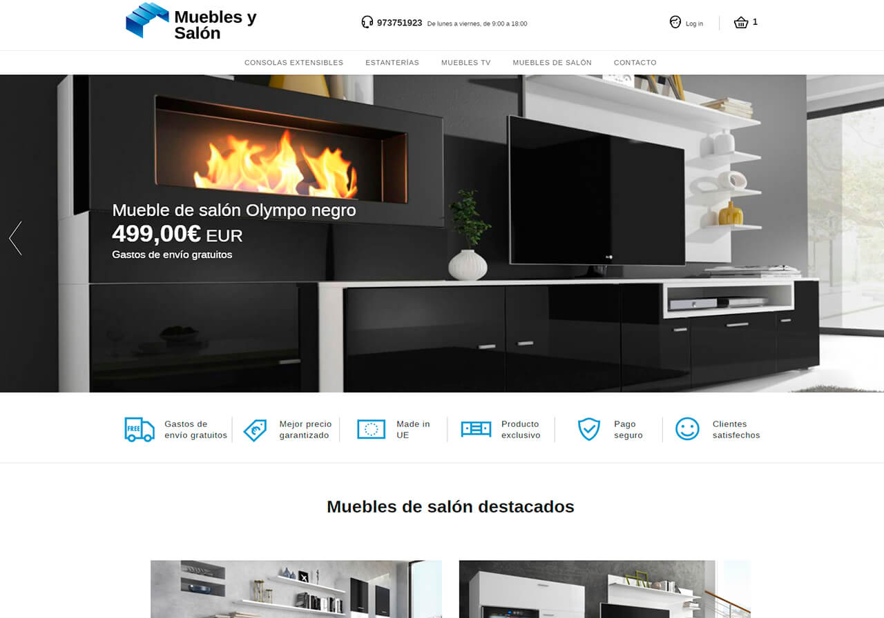 Botiga Online, disseny del logo i SEO per Muebles y Salón
