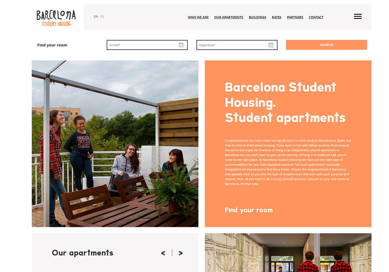 Disseny web per a  Barcelona Design Flats
