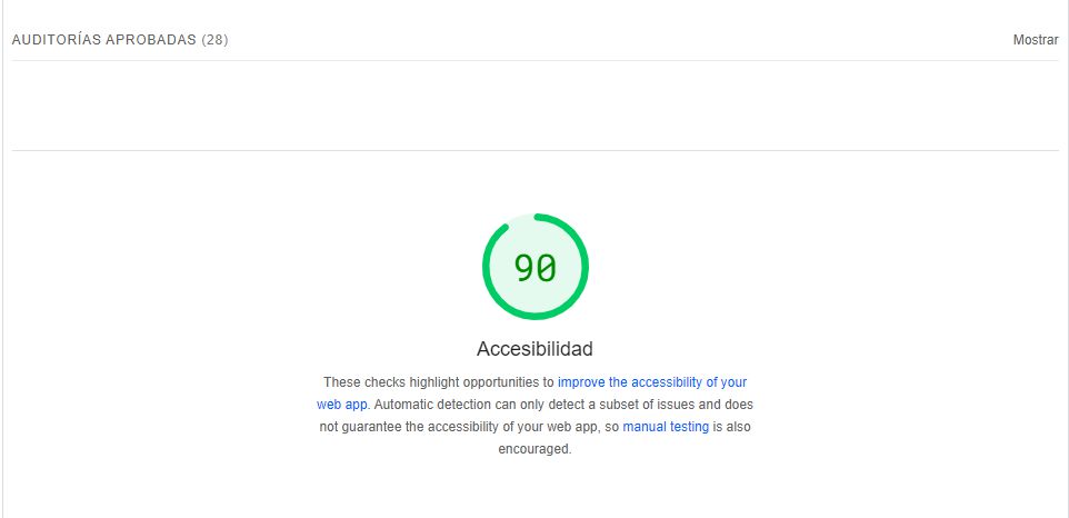 Accesibilidad web Google