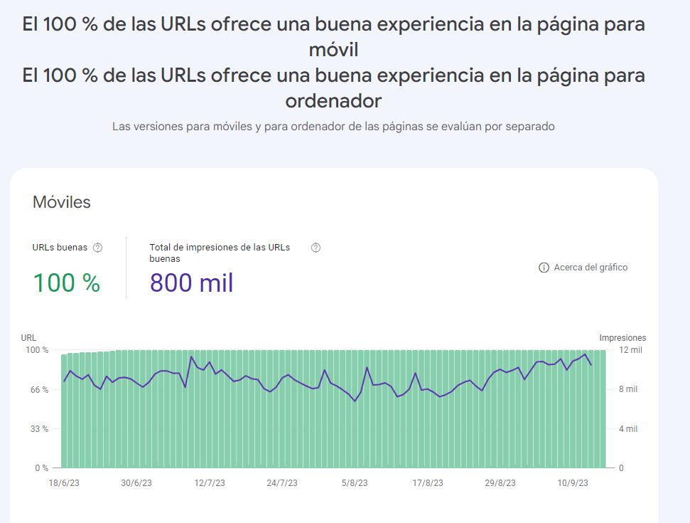 experiencia pagina search console