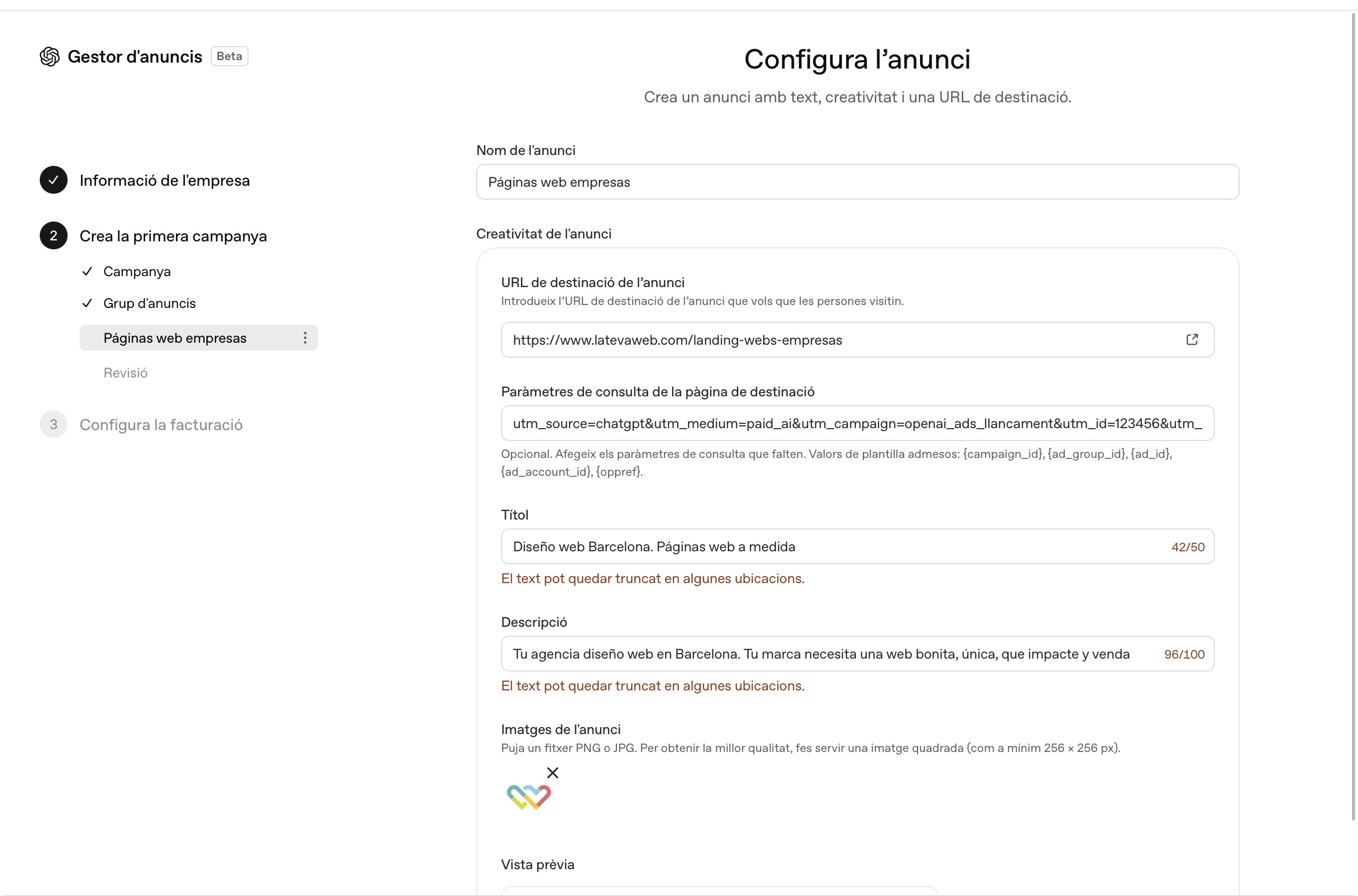 crear anuncio chatgpt