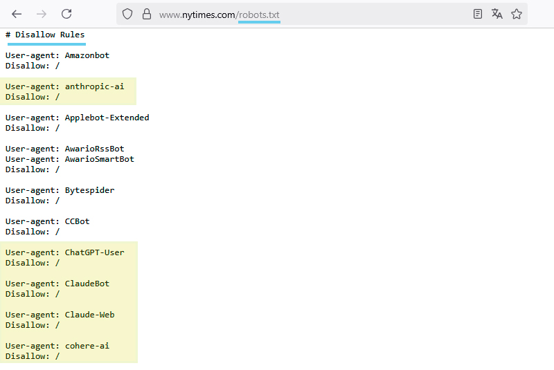 robots.txt new york times