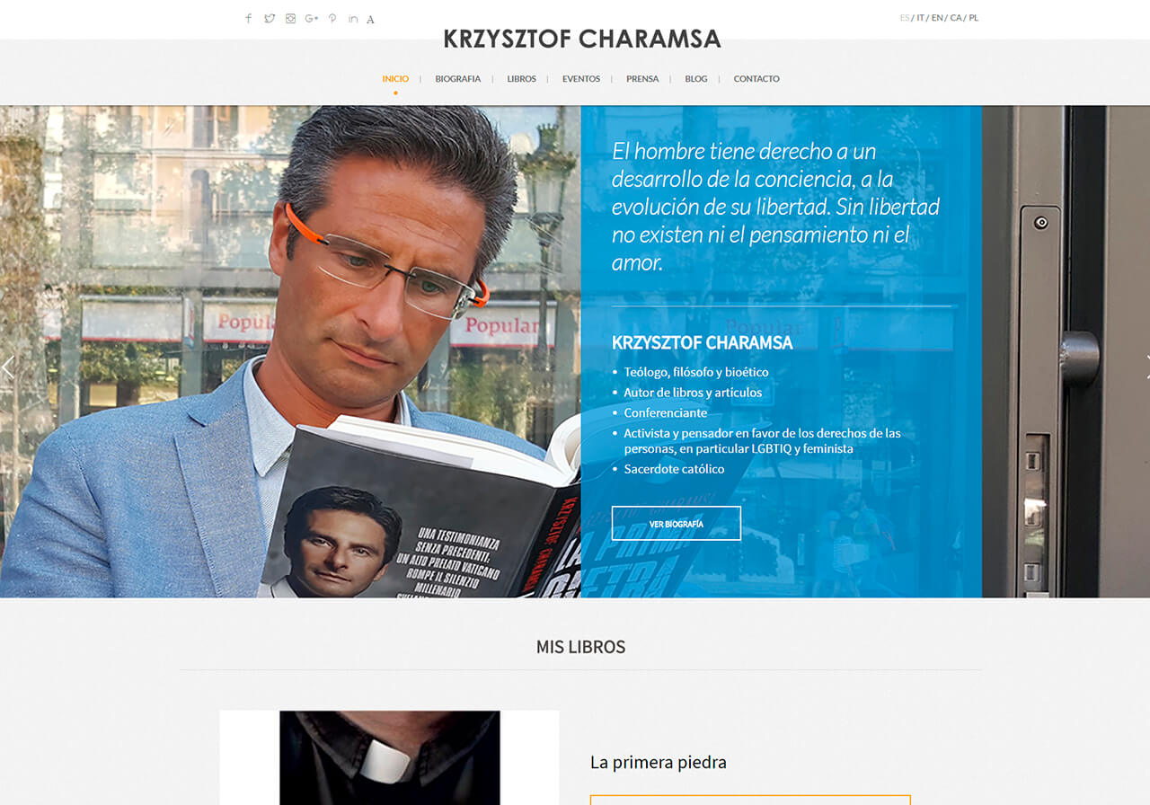 Web design for Krzysztof Charamsa