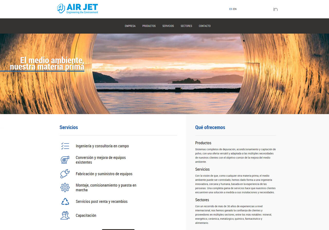 Air Jet: new website and SEO